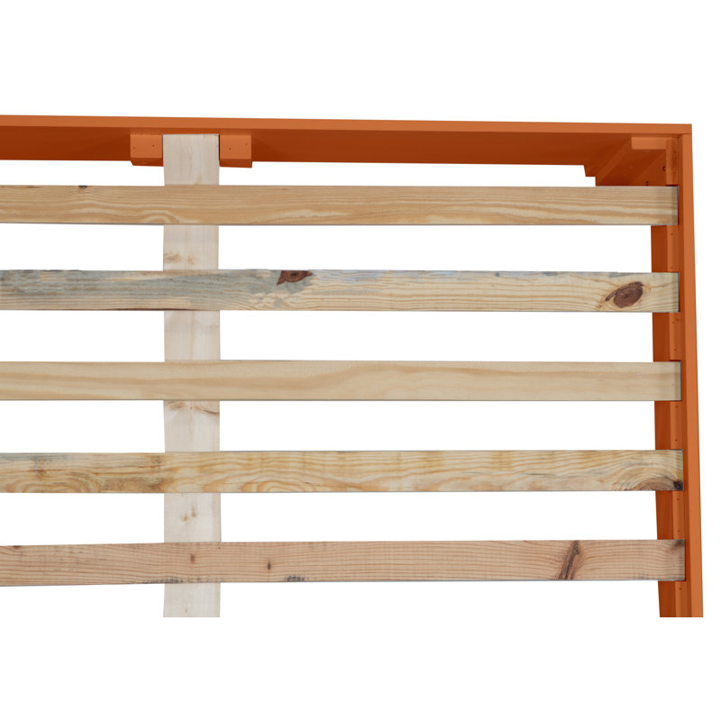 Darien Low Profile Standard Bed, King, Citrus Orange