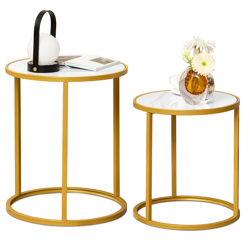Yamur Marble Top Nesting Tables