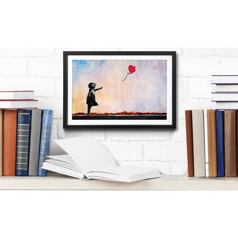 Streetart No.14 by Banksy - Single Picture Frame Print, 44cm H x 64cm W x 2.2cm D