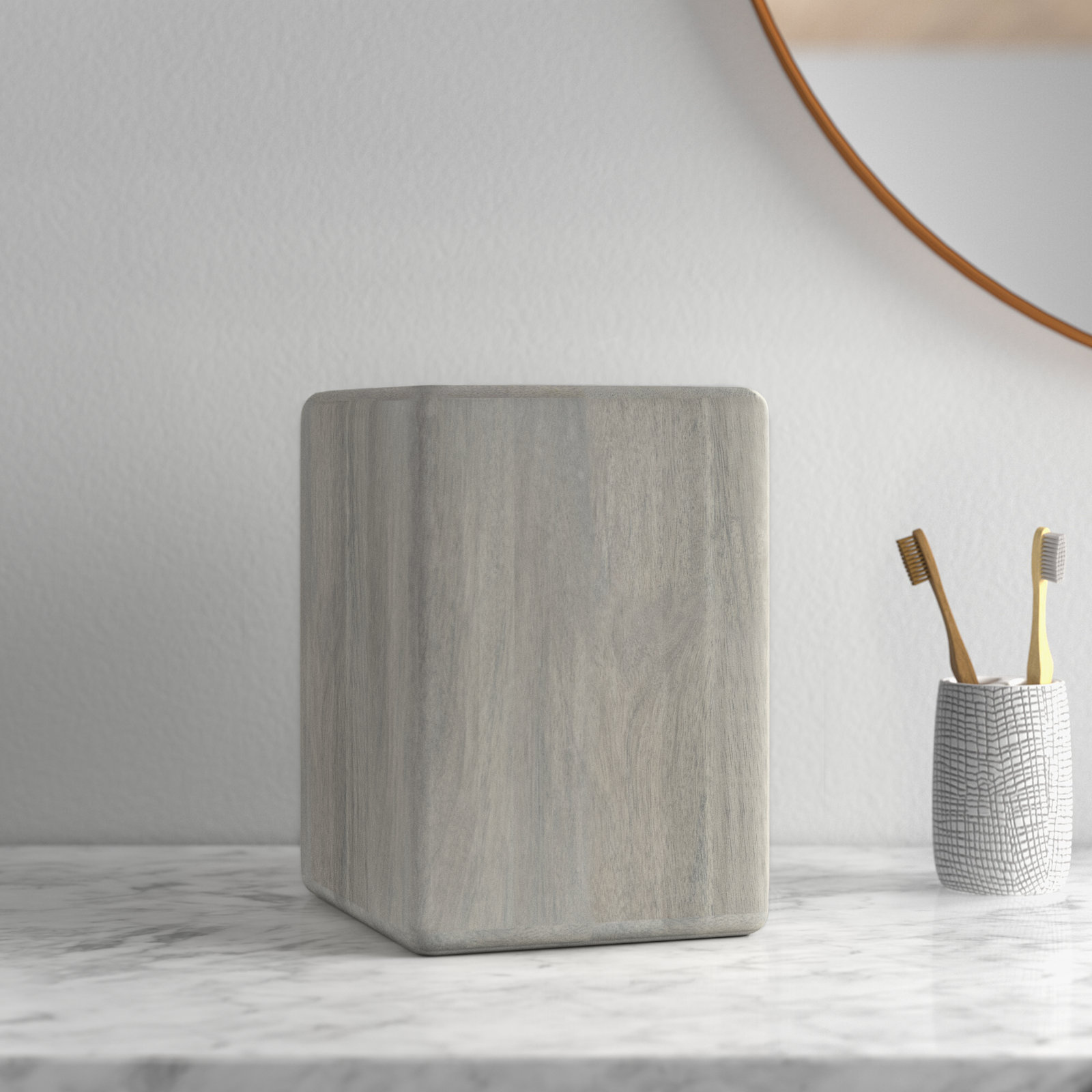 Alethea Wood Waste Basket
