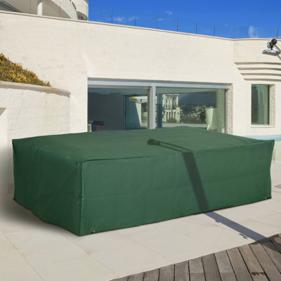 97" X 65" X 26" Heavy Duty Outdoor Sectional Sofa Cover, Waterproof Patio Furniture Cover For Weather Protection, Dark Green