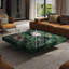Table basse carrée en marbre de style luxueux-129220756
