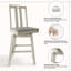 Chaise de bureau pivotante en bois antique gris avec housse grise-190951818