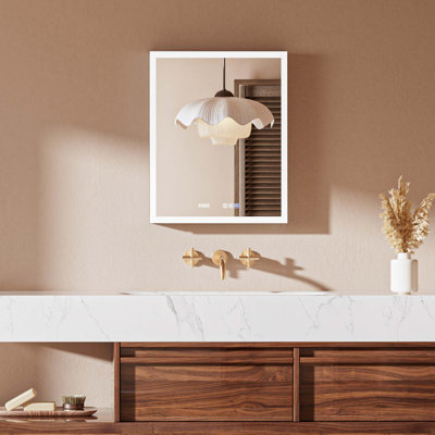 Smart LED Bathroom Medicine Cabinet with Anti-Fog Mirror & Adjustable Storage