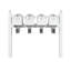Balmoral Quad Mount Mailbox /w/ Ball Finials, Personalized Door Medallion, Newspaper Box (4 Mailboxes, Posts, 4 Newspaper Boxes, 4 Medallions)-932304111-932504270