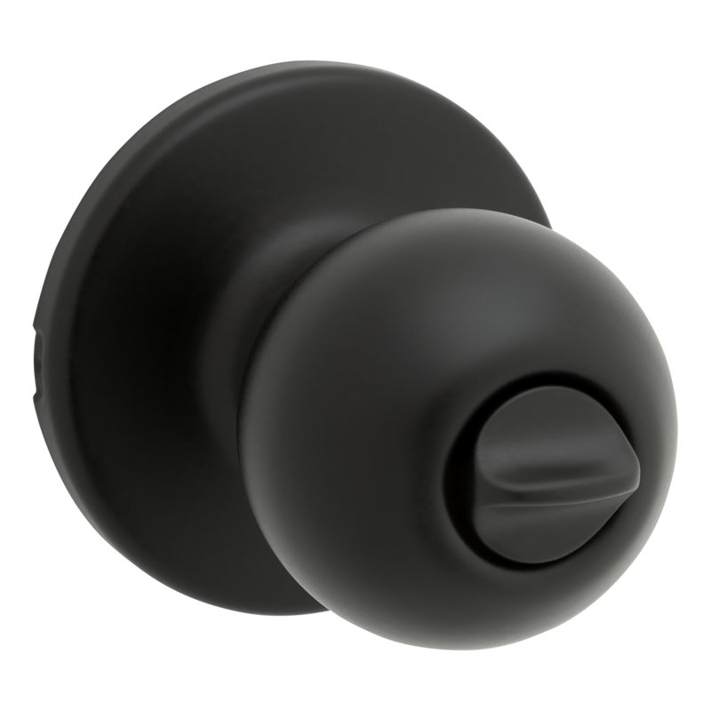 Polo Bed/Bath Knob in Matte Black