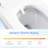 Smart Bidet Toilet, One - Piece Toilet Seat, Auto Flush And Automatic Open/Close, Heated Seat With Adjustable Temperature, Warm Water Wash Dry, Remote Control, Sensor For Cover, Female Move Modes,