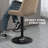 Swivel Upholstered Adjustable Height Counter Stool with Metal Frame-1343206098