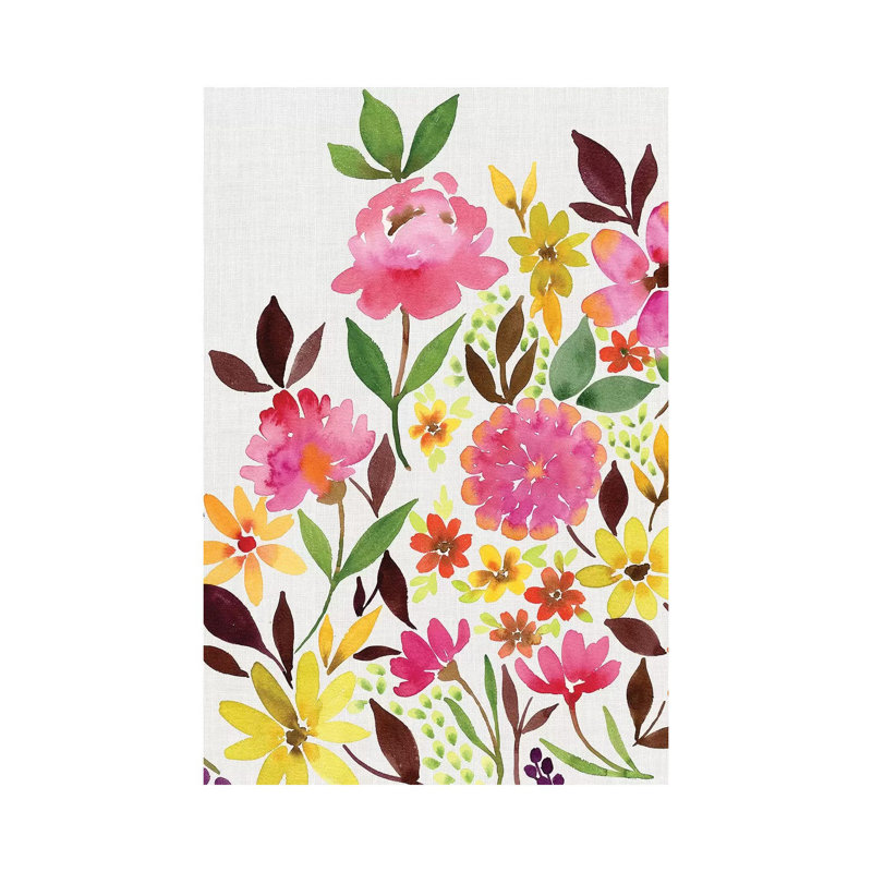 Pink Floral Bouquet II by Stephanie Ryan - Painting on Canvas, 66.04cm H x 45.72cm W x 1.91cm D, Wrapped Canvas