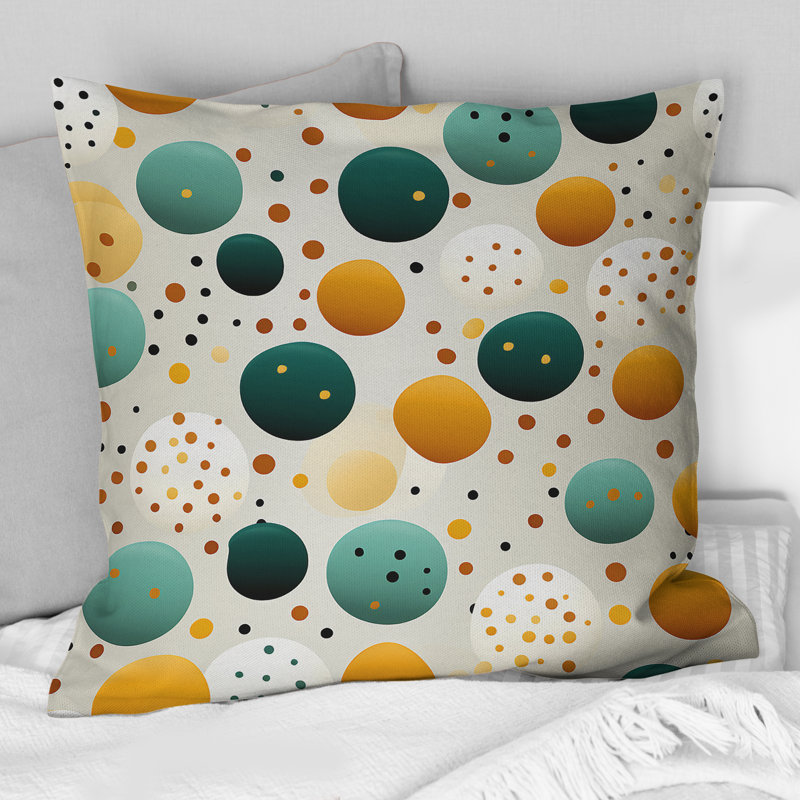 Coussin décoratif à pois Urban Oasis, H 16 po x l 16 po