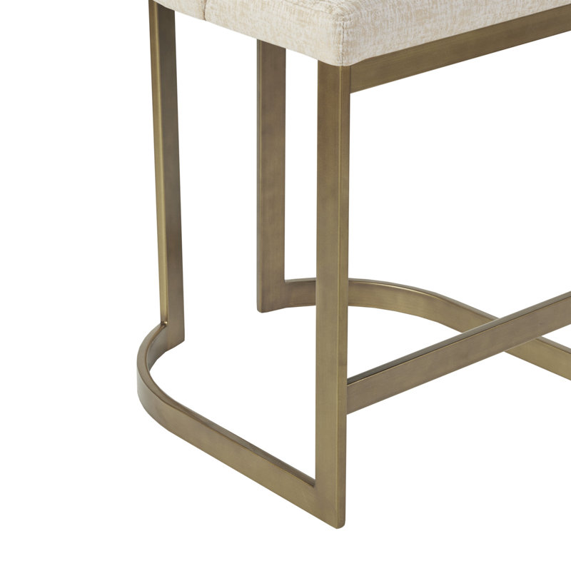 Tabouret de comptoir rembourré H 26 po avec base en métal