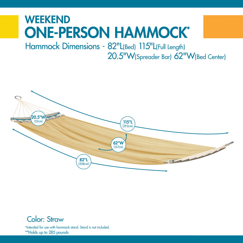 1 Person Classic Hammock, Straw