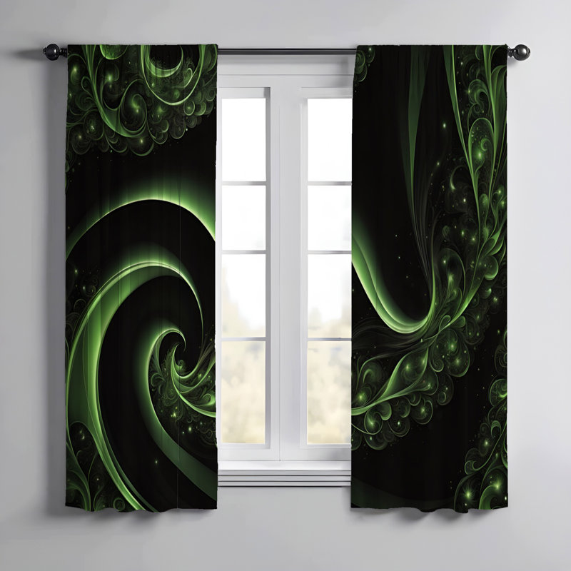 Paire de rideaux semi-transparents en polyester Ehudd, L 40 po x L 82 po