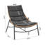 Ensemble de conversation moderne pour 2 personnes avec coussins en polyester et table Sunset-1492405423