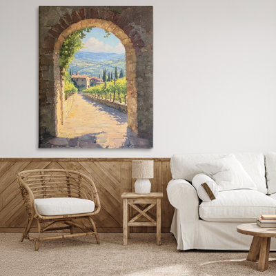 Toile Tranquil Garden Arch, design par Petal Prints Design