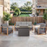 Lisieux 4-Pieces Wicker Sofa Seating Group With Fire Pit Table Conversation Set