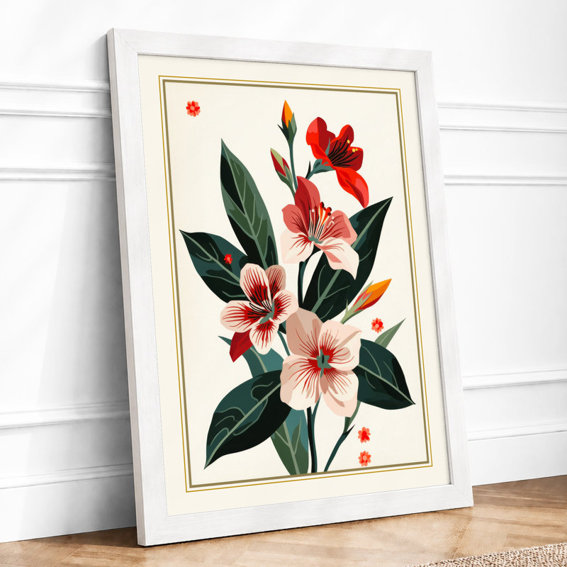 Flowering Stem Study Botanical - Print, A3 - 42.0 x 29.7 cm, White