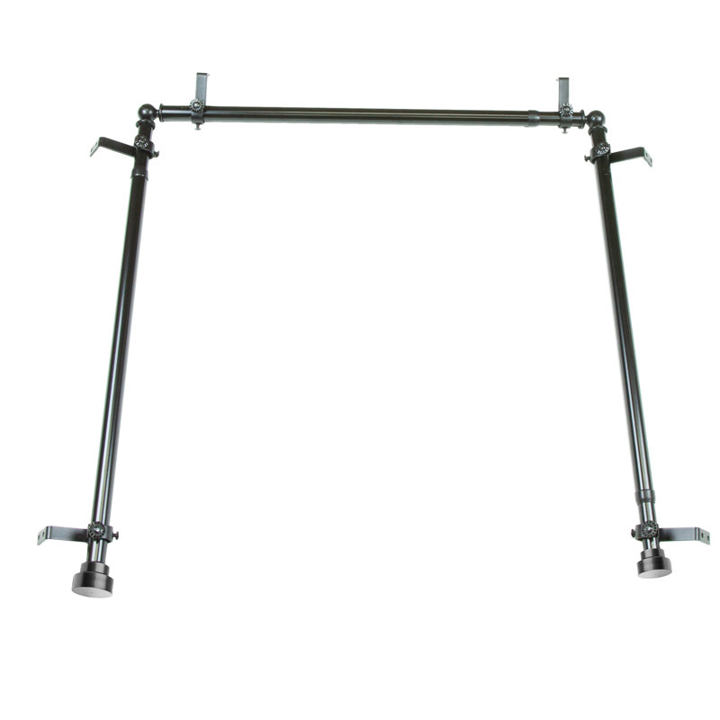 Tringle à rideaux simple réglable 0,81 po Gallatin, Cacao, H 2,5 po x l 360 po x P 2 po