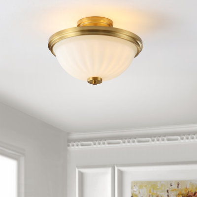 Cohin Glass Semi Flush Mount
