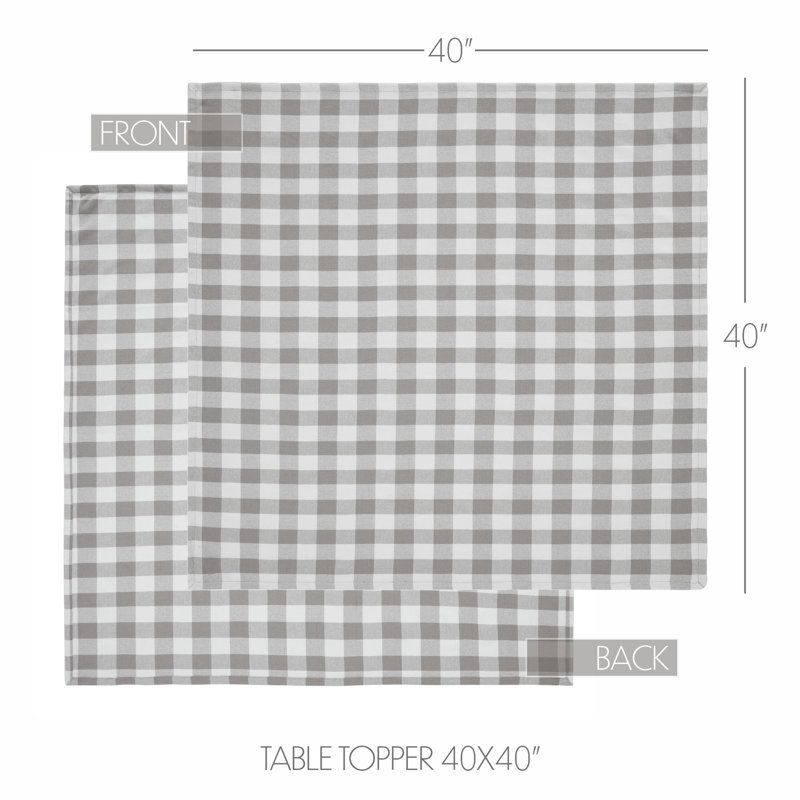 Linge de table à carreaux Annie Buffalo, Gris / Blanc