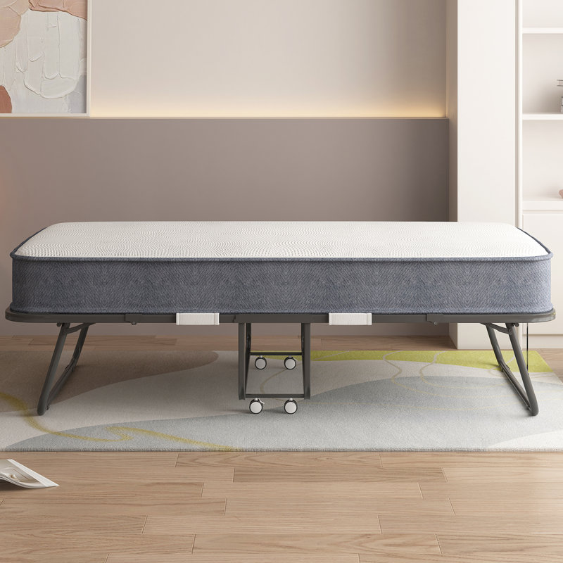 Lit pliant de 38 po de largeur avec matelas de 4 po de hauteur inclus, Simple