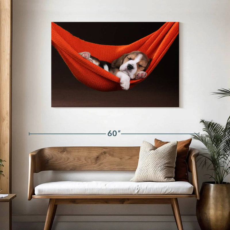 Brampt Beagle In Hammock, 30" H x 45" W