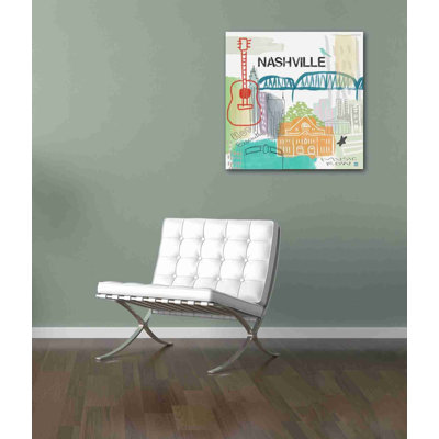 'Nashville' by Linda Woods, Canvas Wall Art