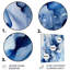 Abstrait, vagues bleues classiques V, art mural en métal Fractals-1391328772