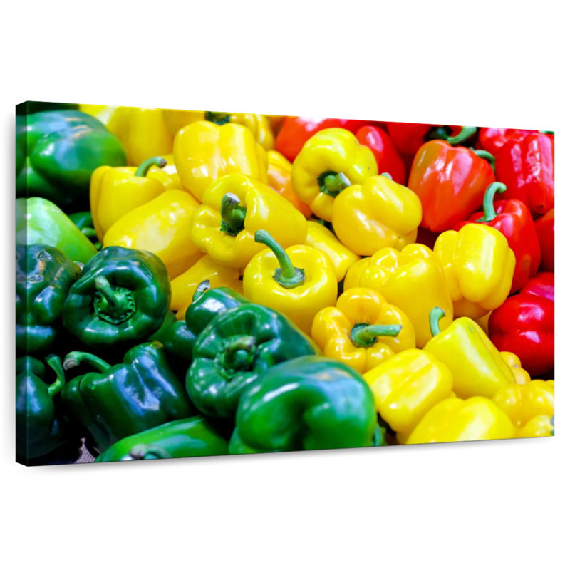 Récolte de poivrons frais, H 20 po x l 30 po