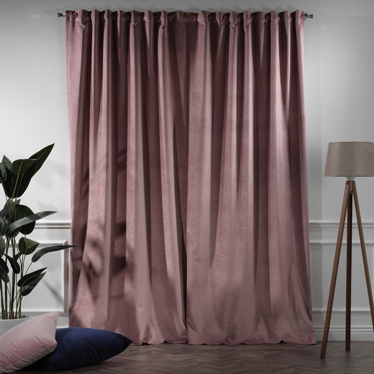 Rideau simple extra long et extra large en velours mat luxueux