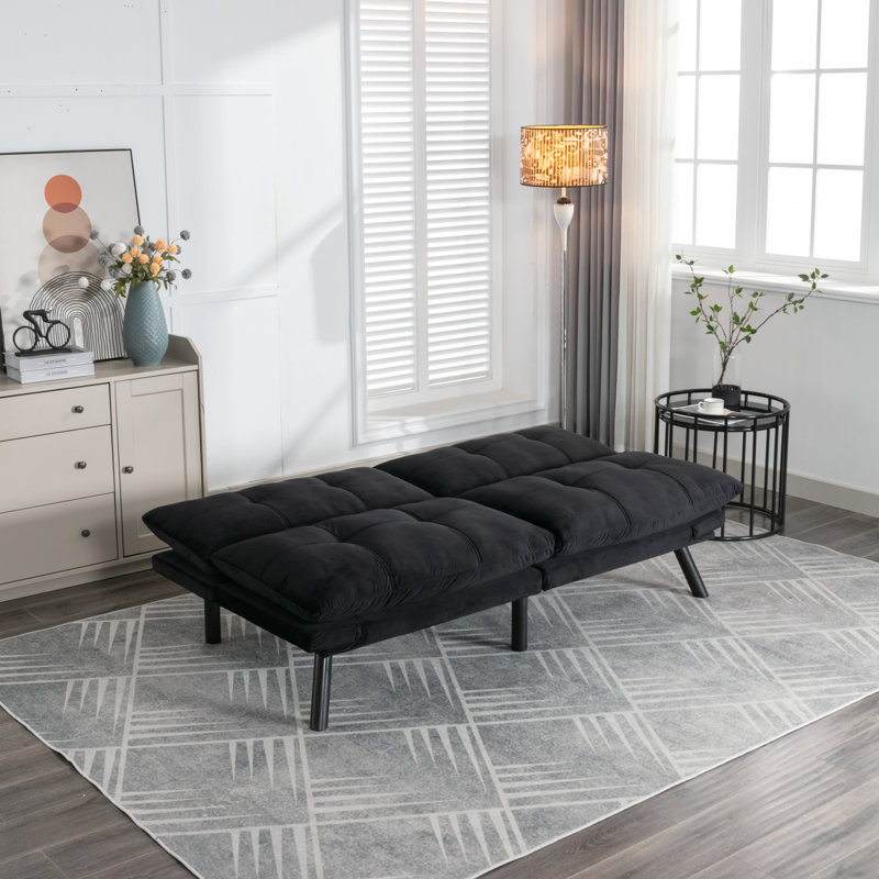 Canapé-lit pliant convertible bleu marine, Marine, H 32,28 po x l 70,87 po x P 38,58 po