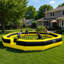 Fosse à balles GaGa 2 couches avec souffleur interne Wellcomer 22FT, terrain portatif léger pour les jeux dans la cour, les écoles et les loisirs en famille - jaune et noir-124256784-124256780