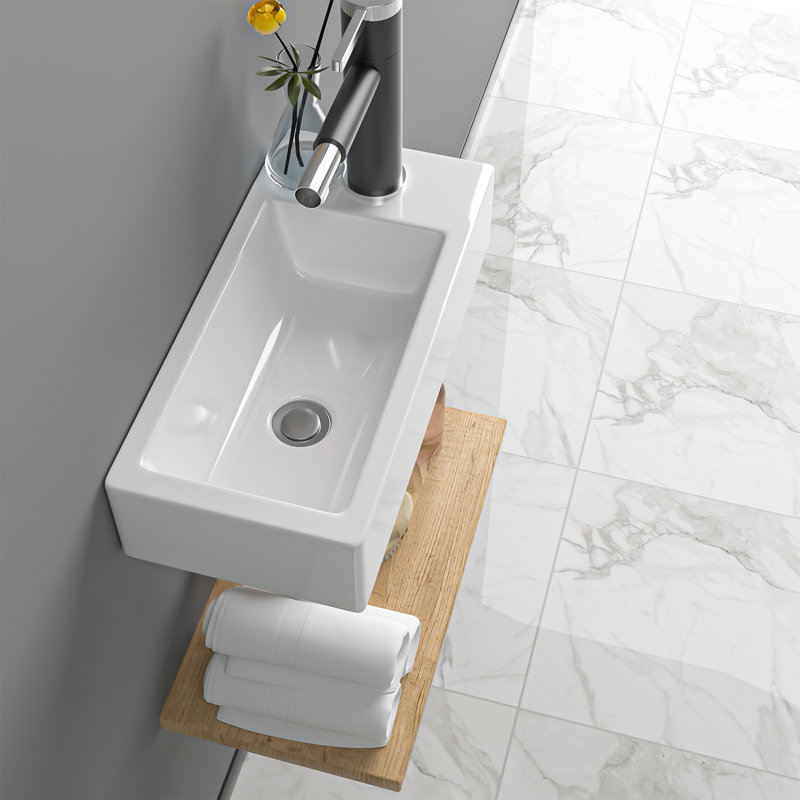 Lavabo de salle de bain mural Leceyo