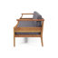 Canapé d'extérieur, design moderne Mid-Century 3 places