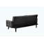 Canapé-lit de 72 po - Dossier convertible pliant en lit double avec porte-gobelet et table rabattable - Canapé en lin compact pour petits espaces - Assemblage facile, gris foncé-599643548