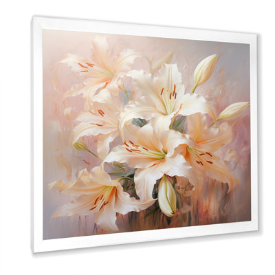 " Beige Lilies Romantic Impression "