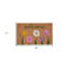 17" X 29" Natural Pink and Green Coir Floral Welcome Outdoor Door Mat