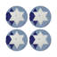 Stars Of David Vegan Leather Round Coasters