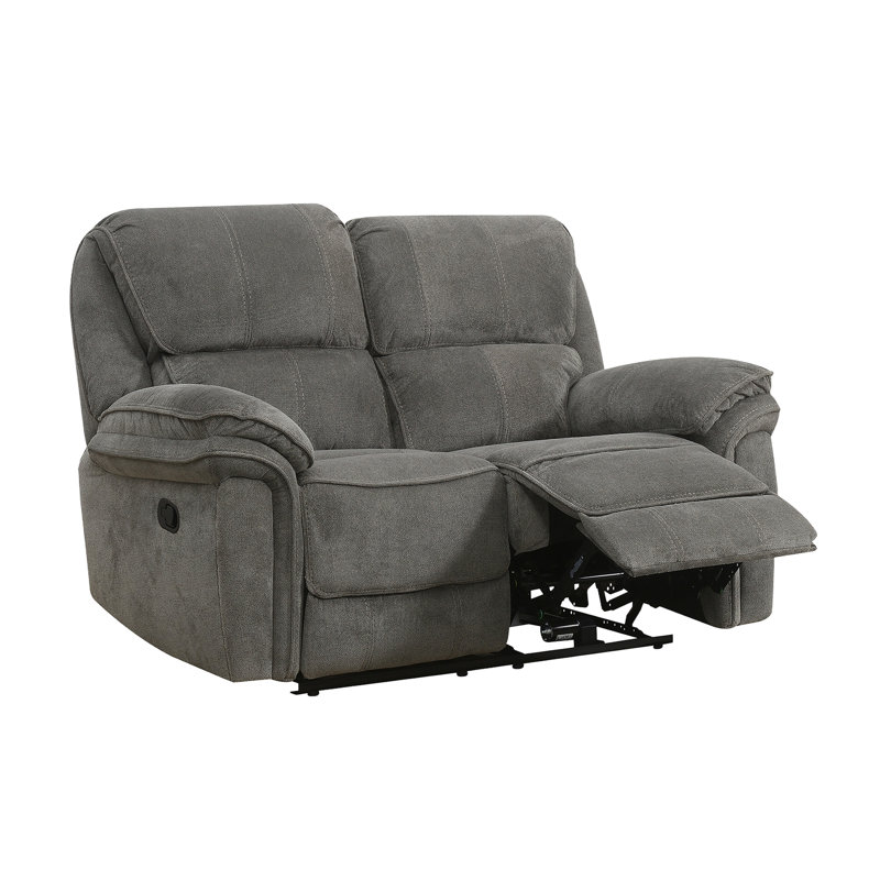 Coonrod 2 Seater Reclining Loveseat, Dark Grey