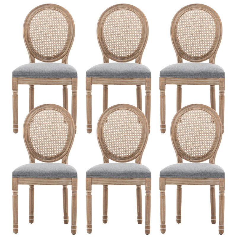 Chaise d'appoint rembourrée H 18,9 po Amando, Vert moutarde, Bois de chêne, 6