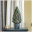 Arbre de Noël artificiel miniature non illuminé avec flocons de neige, décoration des Fêtes avec pommes de pin et baies