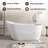 59'' Freestanding Acrylic Bathtub With Chrome Drain