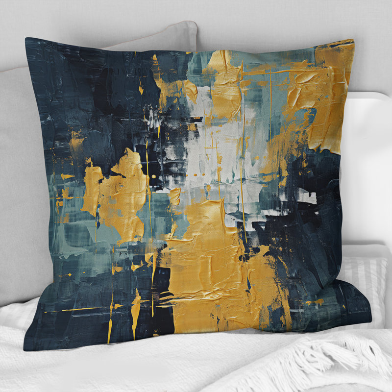 Coussin décoratif "Reproduction d'art abstrait" sur un tableau abstrait