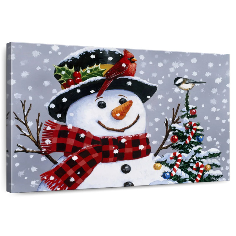 Bonhomme de neige joyeux, H 30 po x l 45 po
