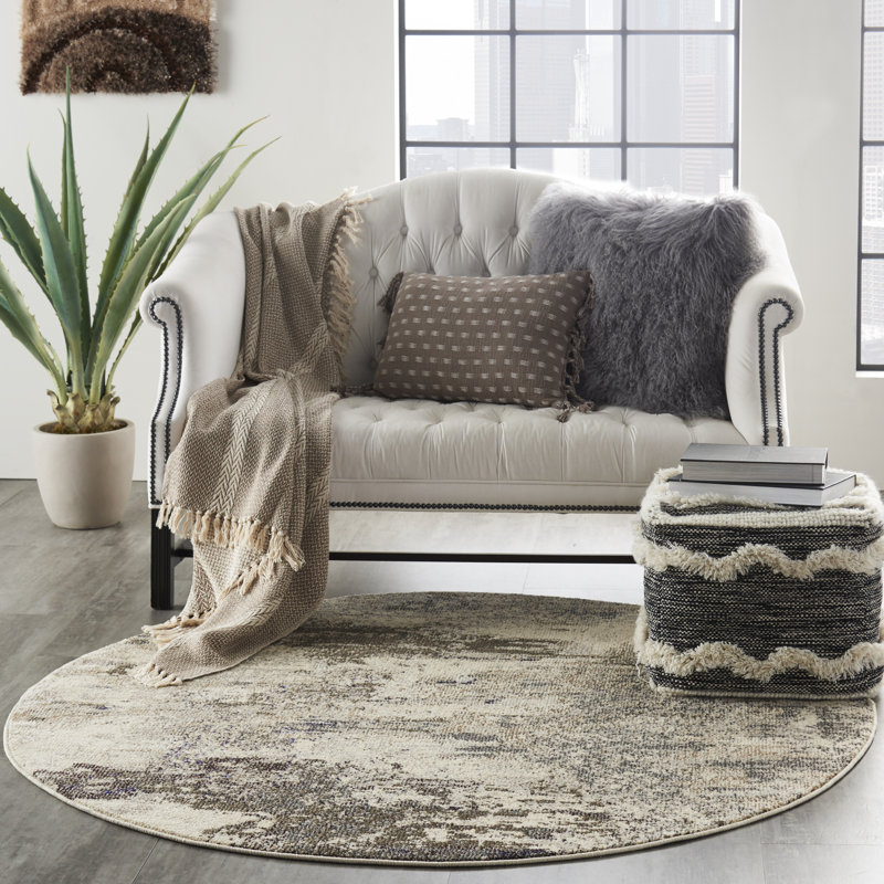Westford Abstract Area Rug, Round 122 x 122cm