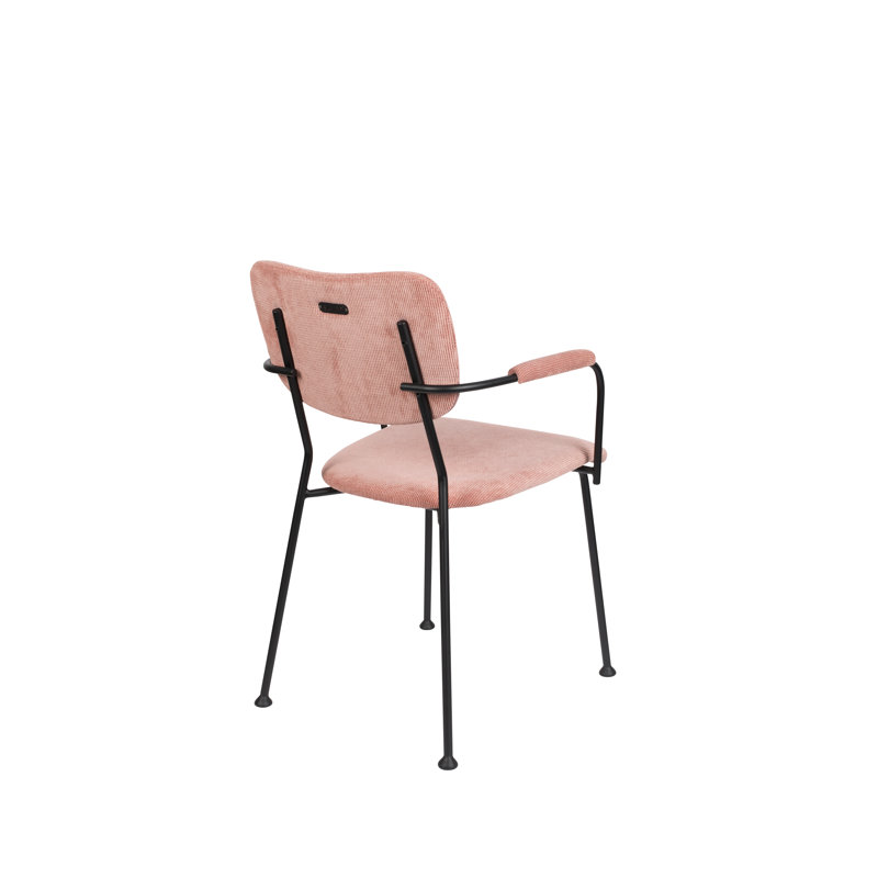 Benson Upholstered Arm Chair, Pink
