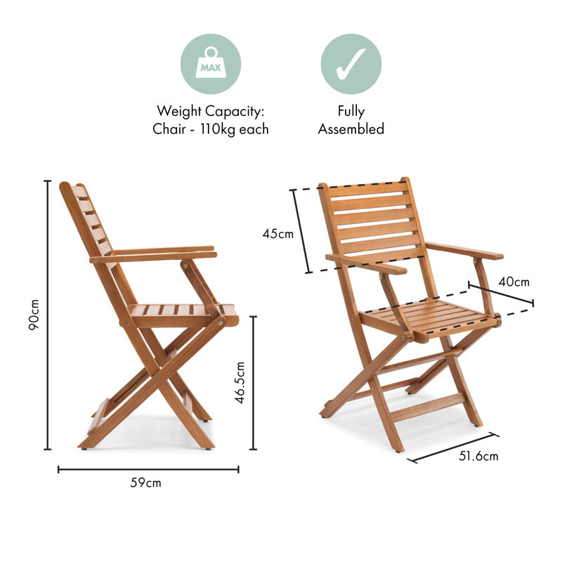 Folding Patio Dining Armchair