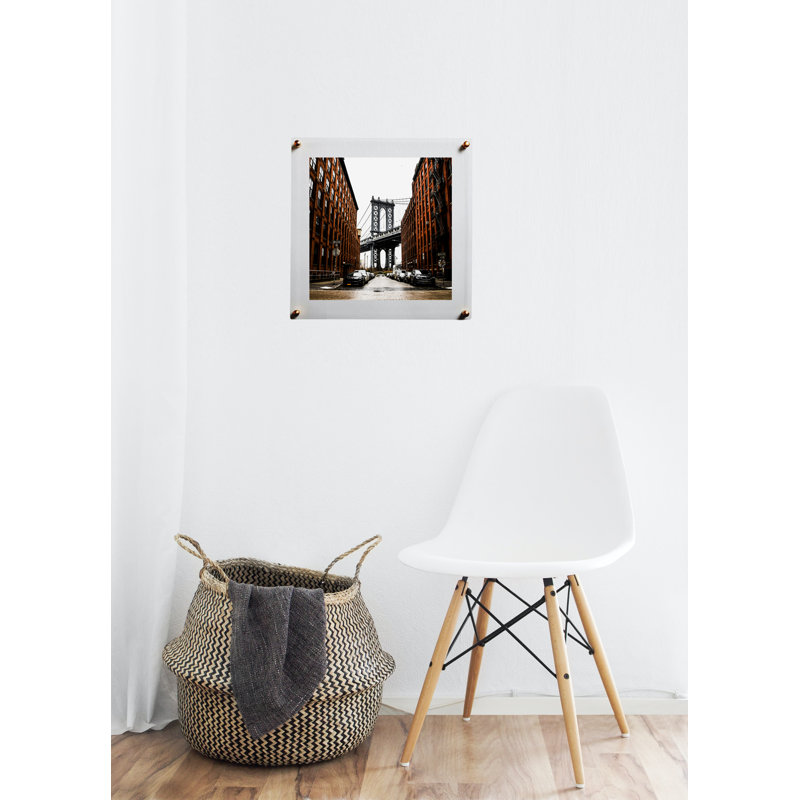 Devian Clear Acrylic Floating Picture Frame, 12" x 12", Gold