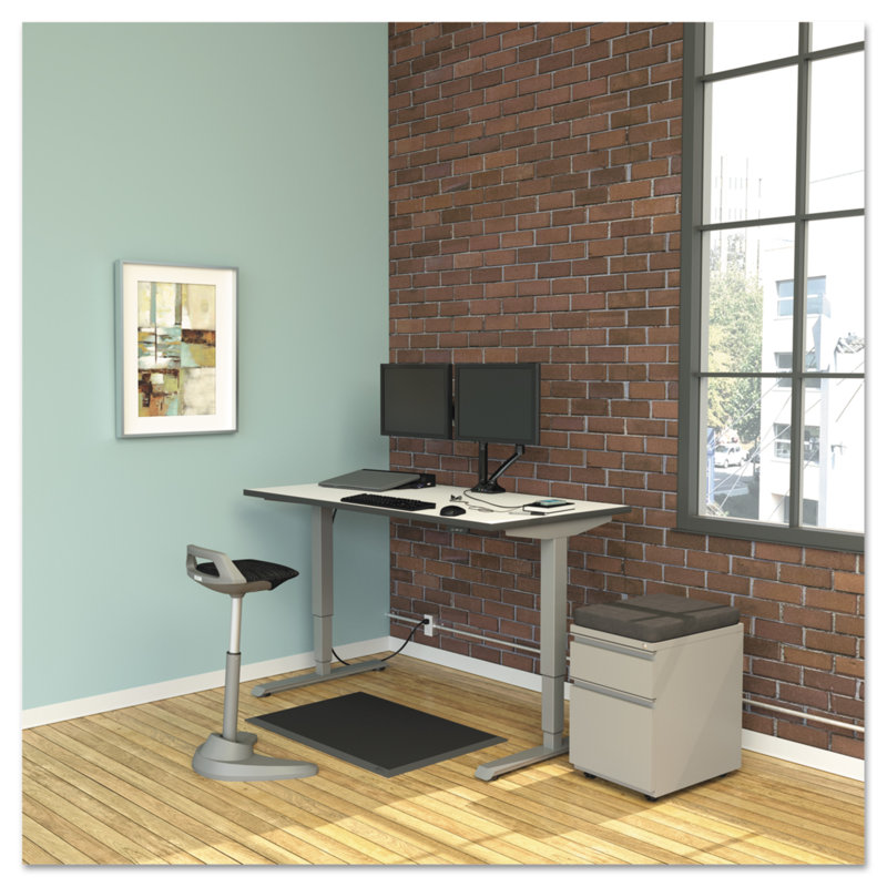 Light Gray Mobile Steel 2-Drawer Lockable File Cabinet