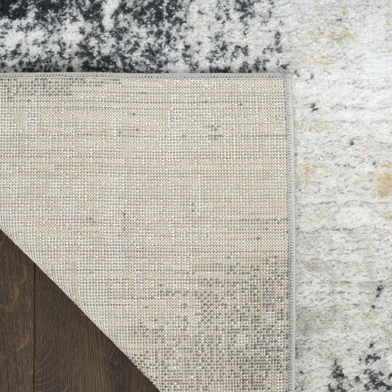 Lafever 2' x 4' Grey Charcoal Modern Indoor Rug, Runner 2' x 4'